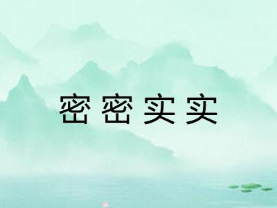 密密实实