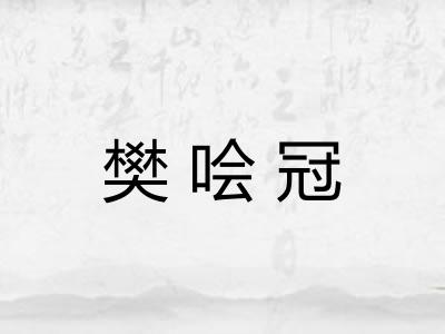 樊哙冠