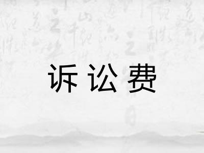 诉讼费