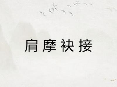 肩摩袂接