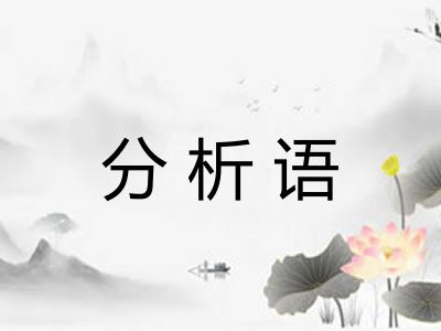 分析语