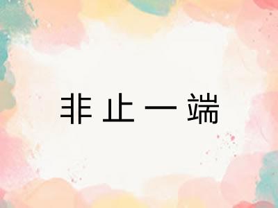 非止一端