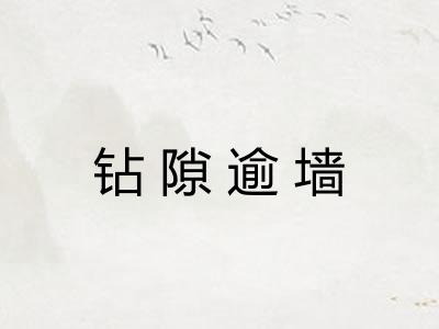 钻隙逾墙