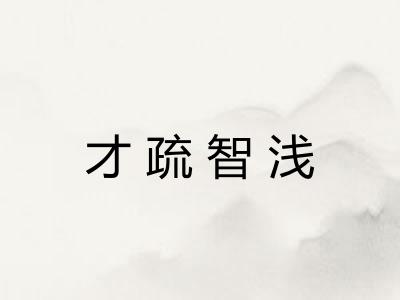 才疏智浅