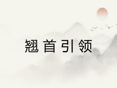 翘首引领