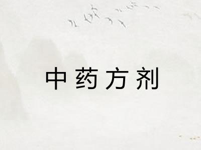 中药方剂