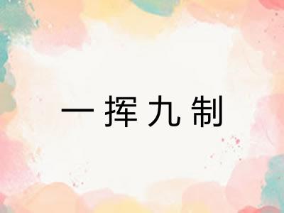 一挥九制