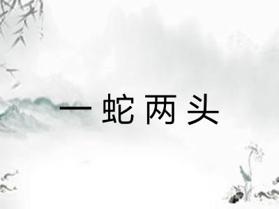一蛇两头