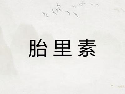胎里素
