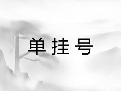 单挂号