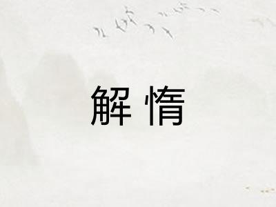 解惰
