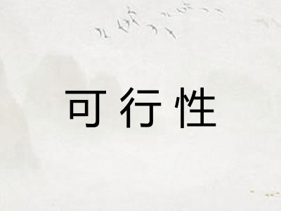可行性