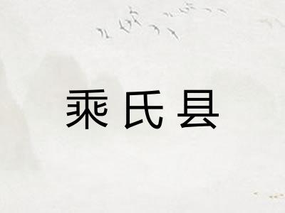 乘氏县