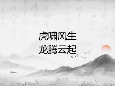 虎啸风生龙腾云起