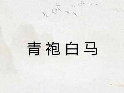青袍白马