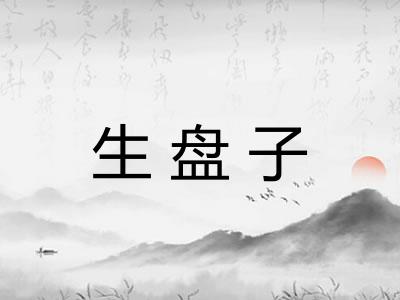 生盘子