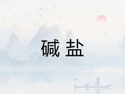 碱盐
