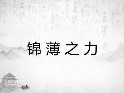 锦薄之力
