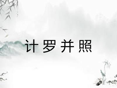 计罗并照