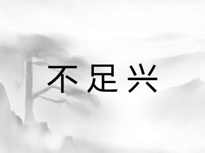 不足兴