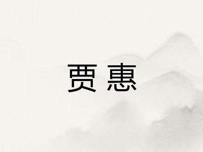 贾惠