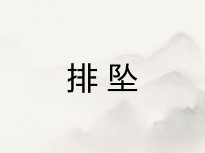 排坠