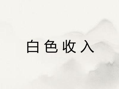 白色收入