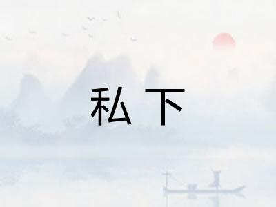 私下