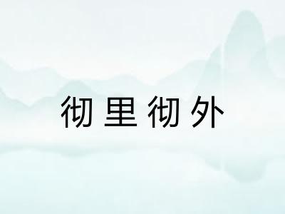 彻里彻外