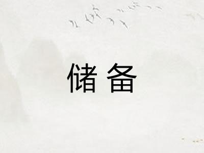 储备