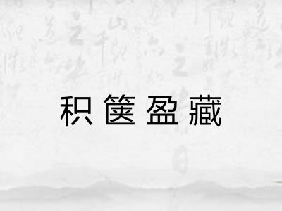 积箧盈藏