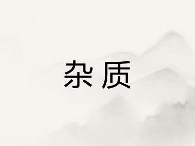 杂质