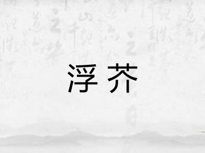 浮芥