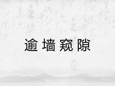 逾墙窥隙