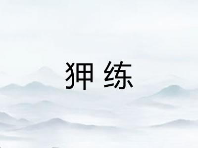 狎练