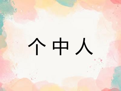 个中人