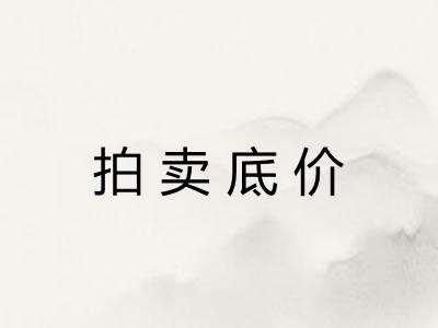 拍卖底价