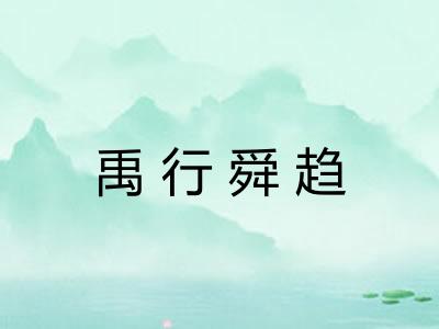 禹行舜趋