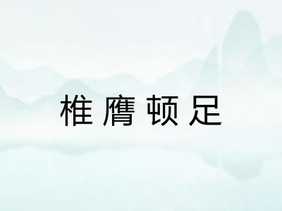 椎膺顿足