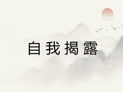自我揭露