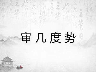 审几度势