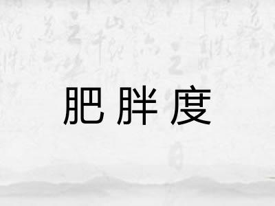 肥胖度