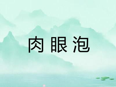 肉眼泡