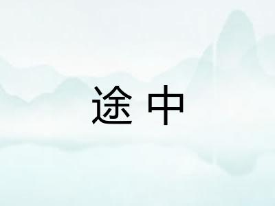 途中