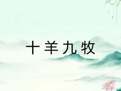 十羊九牧
