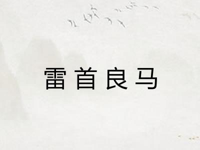 雷首良马