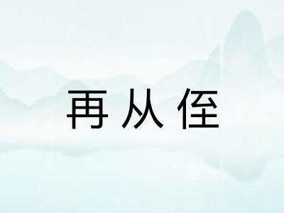 再从侄