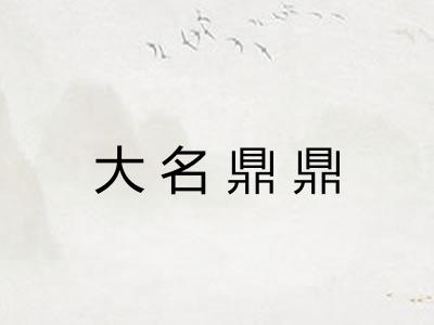 大名鼎鼎
