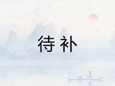 待补