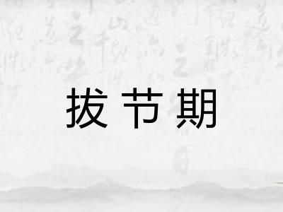 拔节期